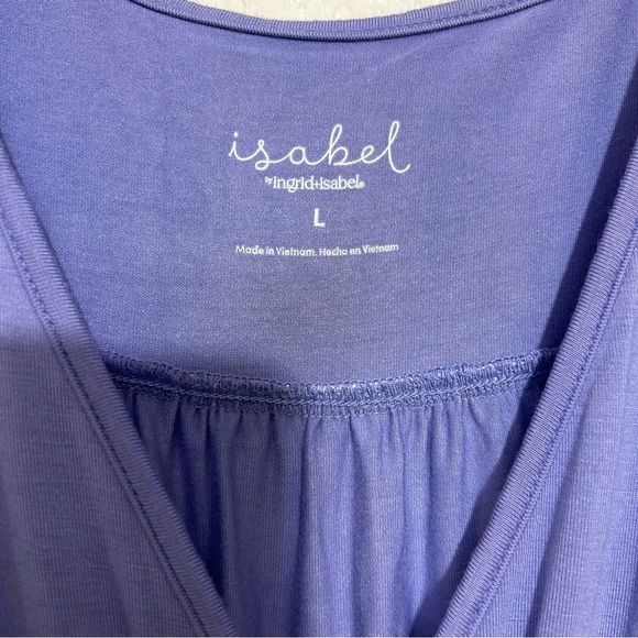 NWOT Isabel by Ingrid+Isabel Midi/Maxi Lilac Maternity Dress Ruffles Sz L - Picture 9 of 12